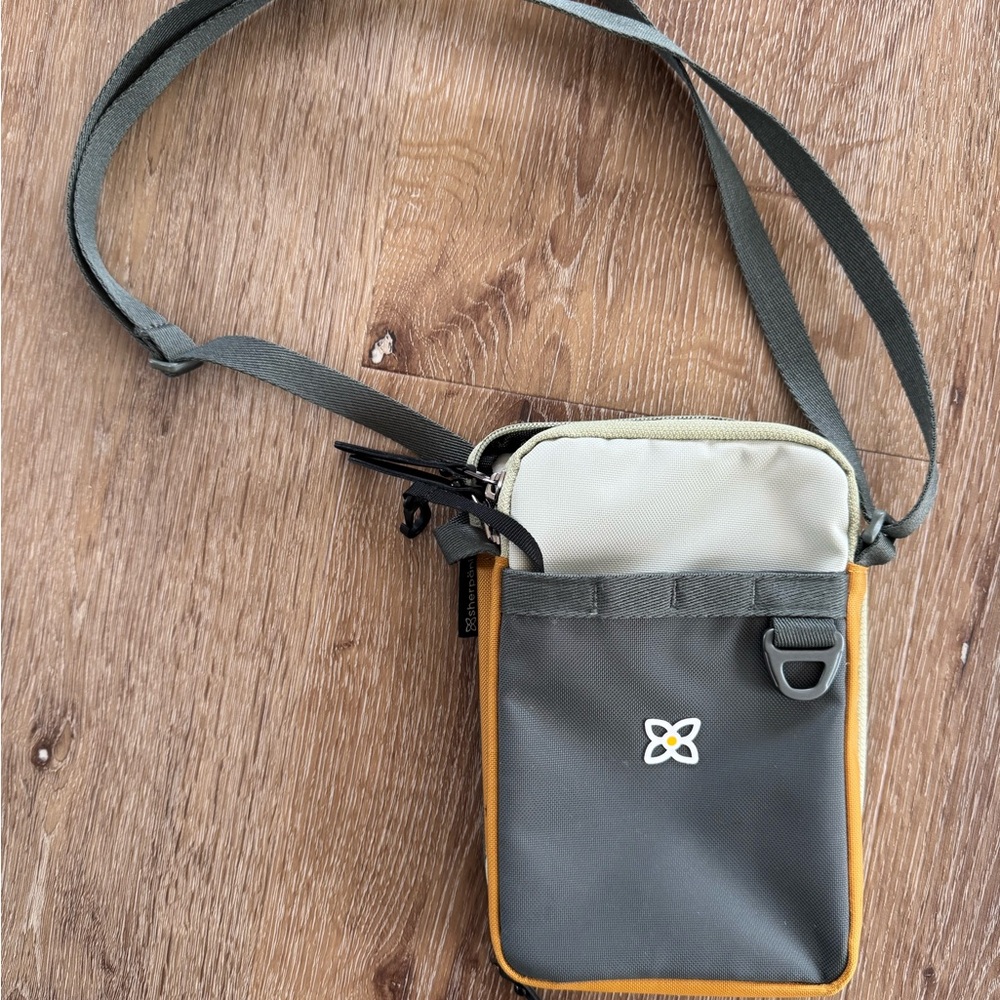 Stylish Green and Cream Crossbody Bag